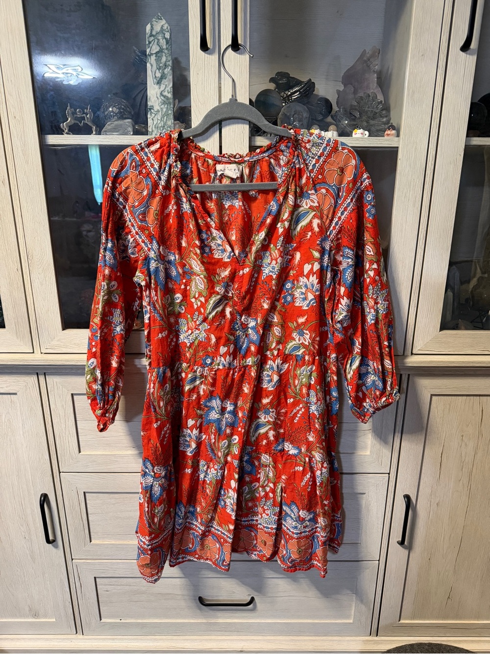 Red Floral Boho dress